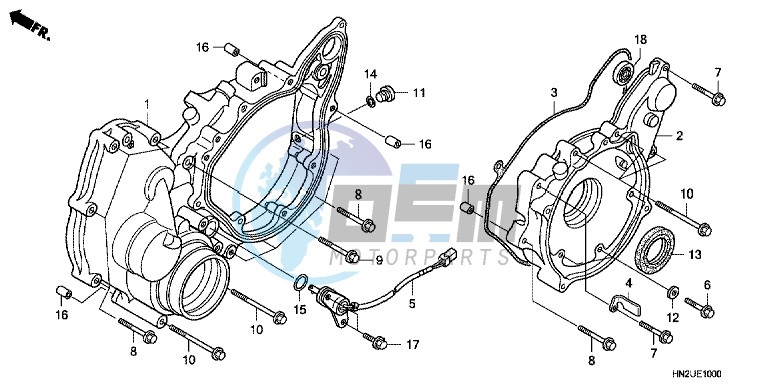 REAR CRANKCASE COVER