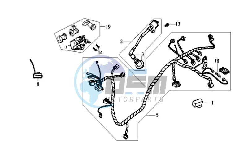 WIRING HARNASS - IGNITION LOCK - CDI UNIT