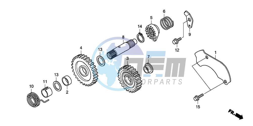 KICK STARTER SPINDLE