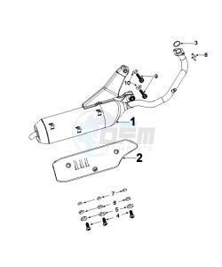 DJANGO 125 SPORT drawing EXHAUST