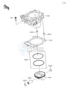 KX250F KX252AJF EU drawing Cylinder/Piston(s)