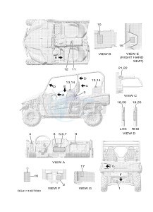 YXF850ES YXF85WPSJ WOLVERINE X (BG41) drawing EMBLEM & LABEL 1