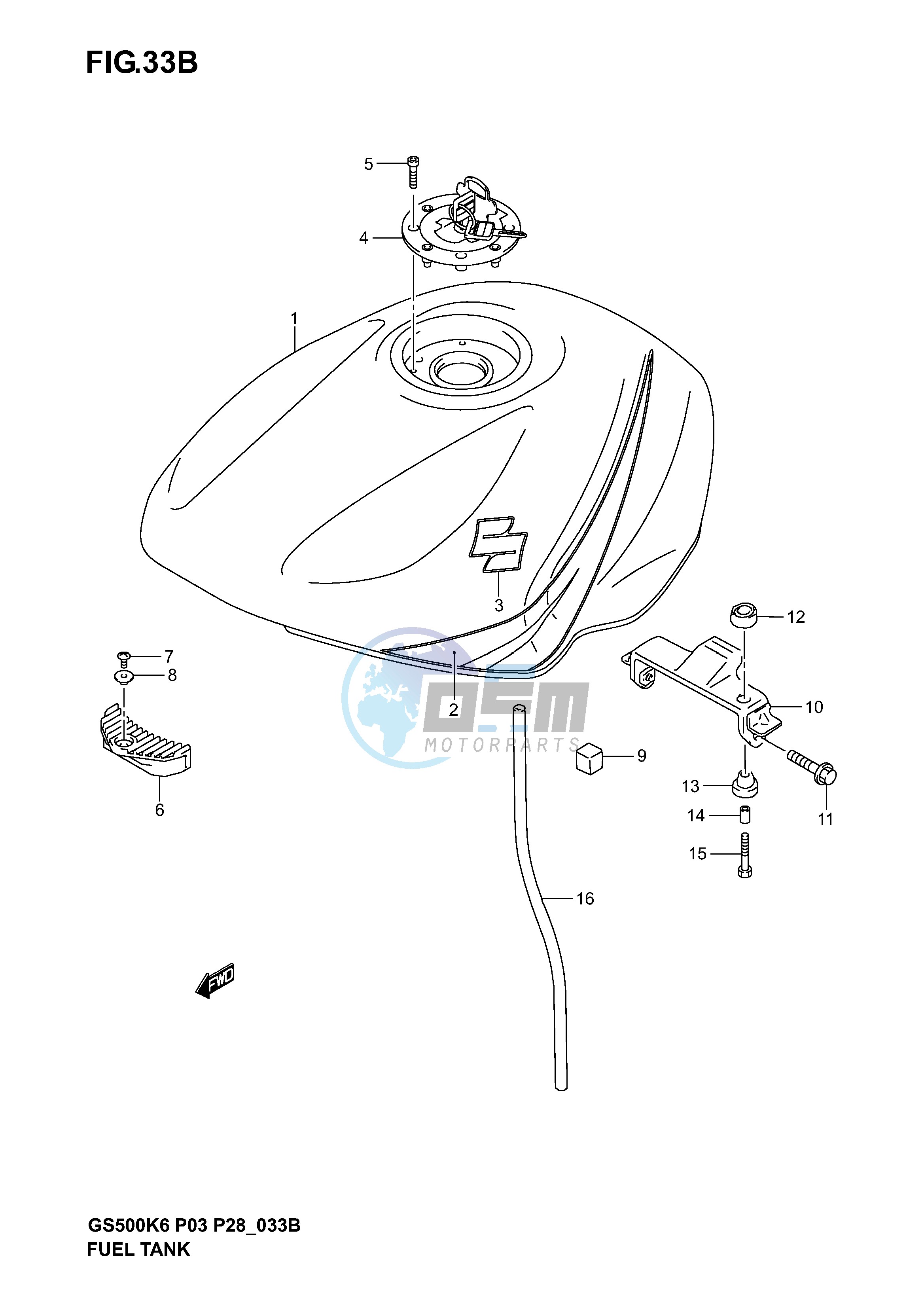 FUEL TANK (MODEL K5)