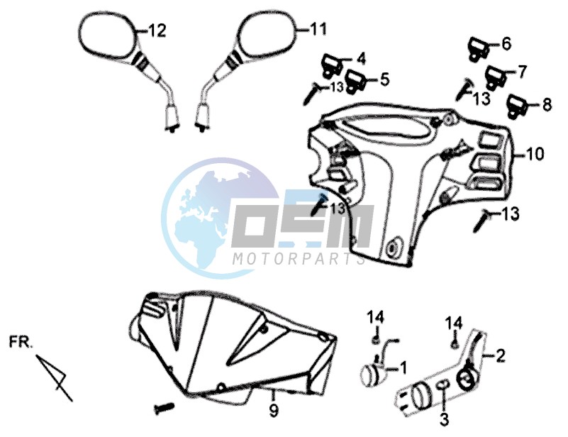 HEADLIGHTKAP / MIRRORS / CONTROLS