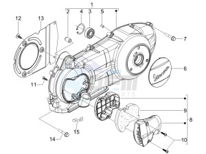 Granturismo 125 L Potenziato drawing Crankcase cover and cooling