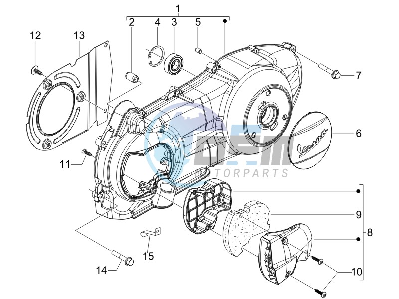 Crankcase cover and cooling