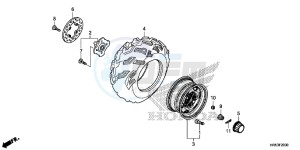 TRX500FM5H Europe Direct - (ED) drawing FRONT WHEEL