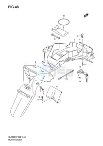 DL1000 (E2) V-Strom drawing REAR FENDER