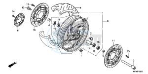 CB1000RAF CB1000R 2ED - (2ED) drawing FRONT WHEEL