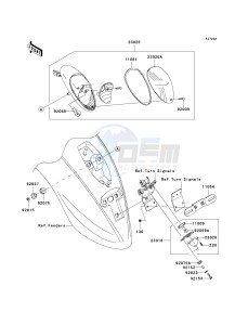 VN 900 D[VULCAN 900 CLASSIC LT] (6F-9F) D8F drawing TAILLIGHT-- S- --- JKAVN2D1 7A011497 - - -