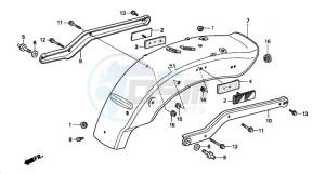 CMX250C REBEL drawing REAR FENDER (CMX250CT-CM/V/Y/1/2/3)