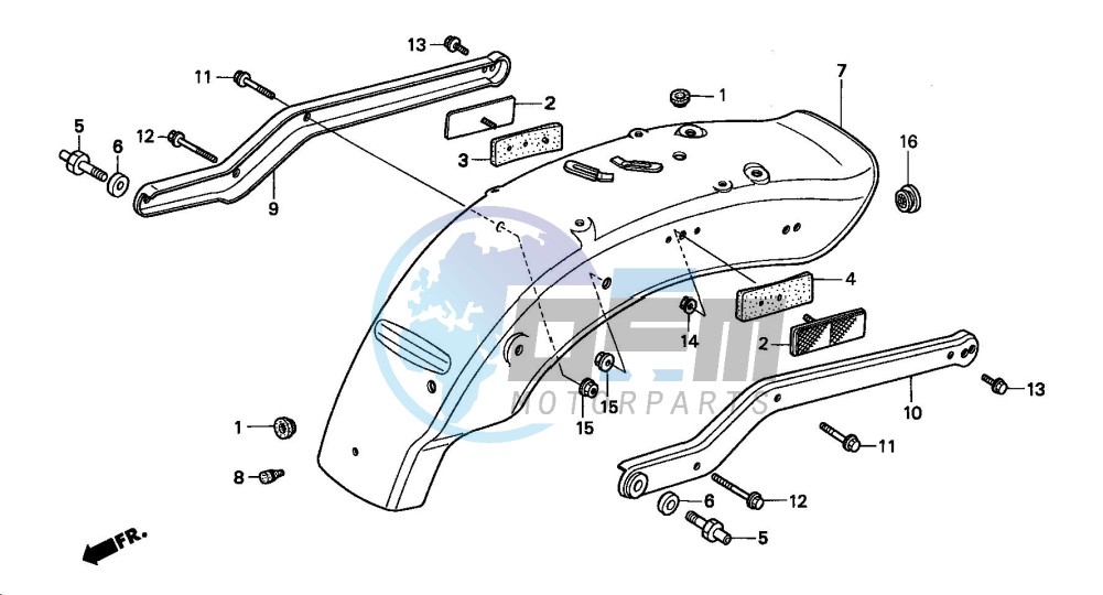 REAR FENDER (CMX250CT-CM/V/Y/1/2/3)