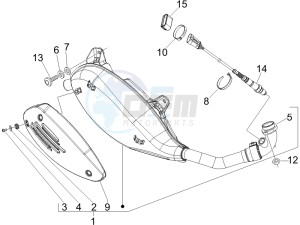 GT 250 ie 60 deg (Euro 3) UK drawing Silencer