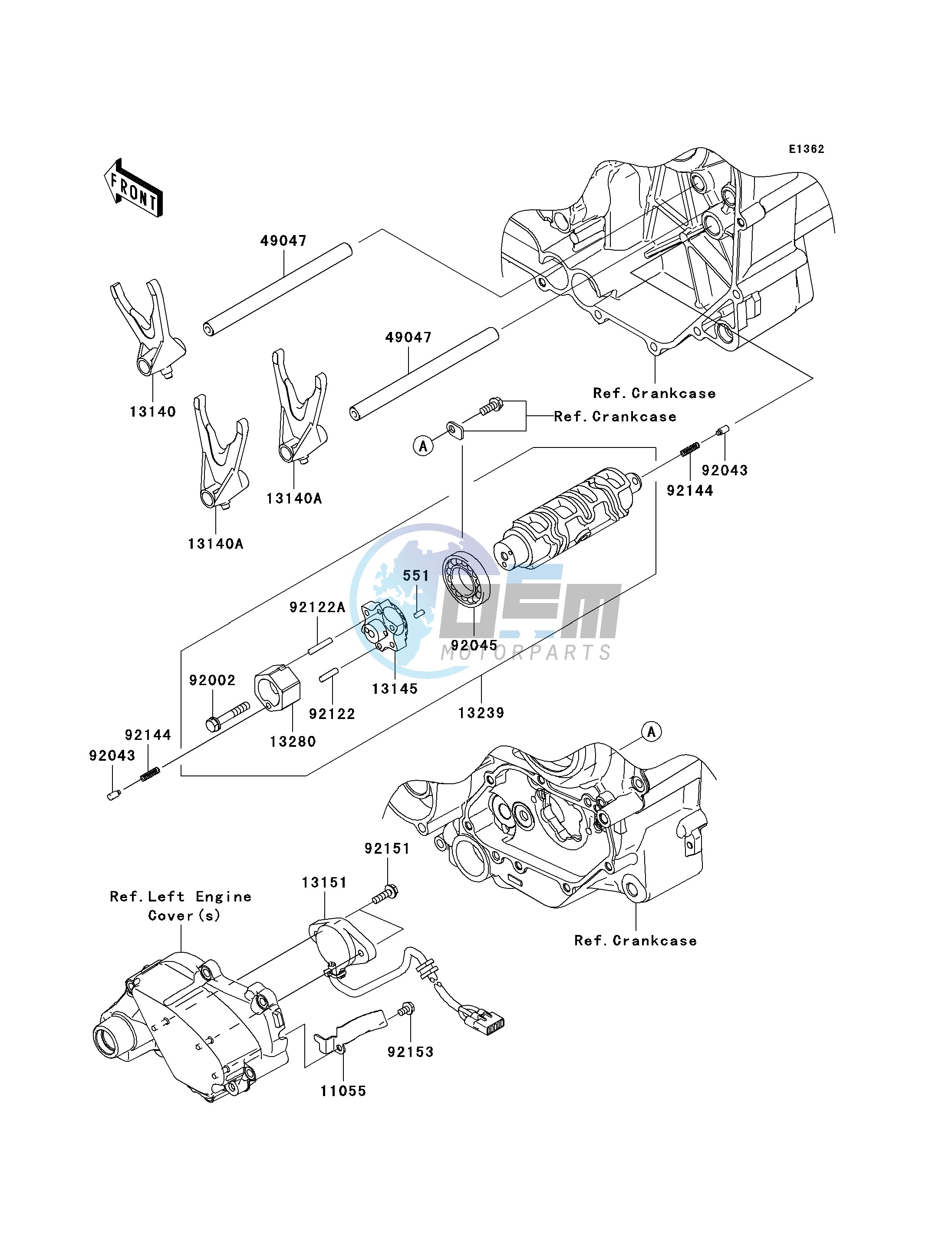 GEAR CHANGE DRUM_SHIFT FORK-- S- -