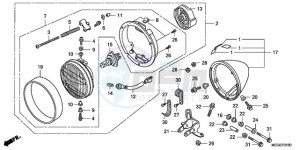 VT750C9 Australia - (U / MME) drawing HEADLIGHT