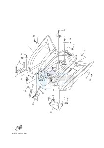 YFM90R (43DB 43DC 43DA 43DA) drawing REAR FENDER