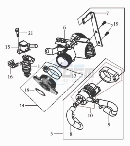 JOYRIDE 200i drawing FUEL INJECTOR / THROTTLE VALVE