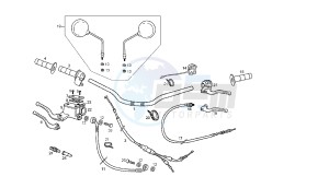 SENDA SM X-RACE - 50 CC EU2 drawing HANDLEBAR - CONTROLS