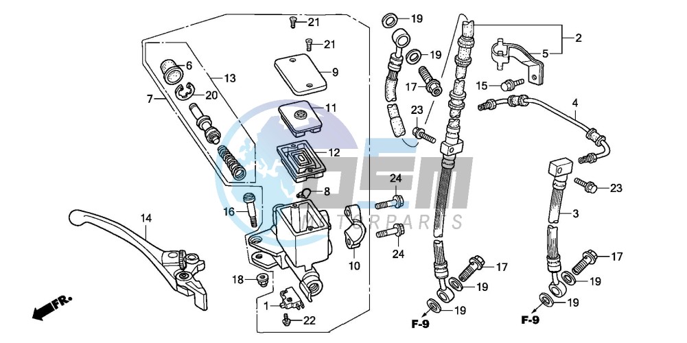 FR. BRAKE MASTER CYLINDER (CB600F22)