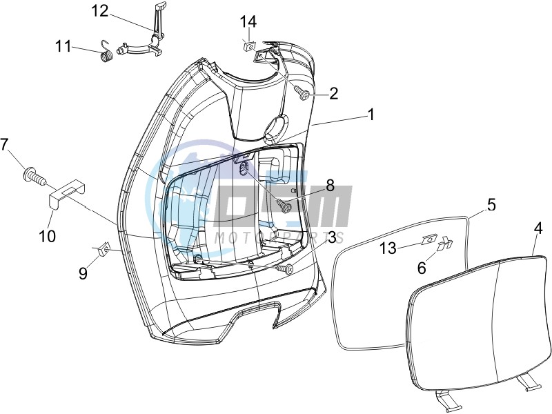 Front glovebox - Knee-guard panel