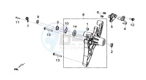 GTS 300i drawing REAR FORK - REAR SUSPENSION