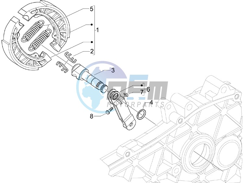 Rear brake - Brake jaw