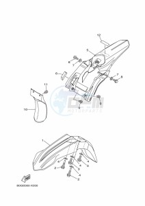 YZ85LW YZ80 (B0GL) drawing FENDER