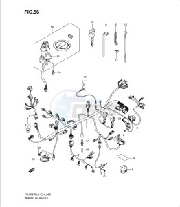 GSXF650 drawing WIRING HARNESS (GSX650FAL1 E21)