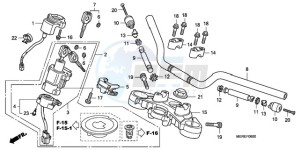 CBF600NA9 France - (F / ABS CMF) drawing HANDLE PIPE/TOP BRIDGE