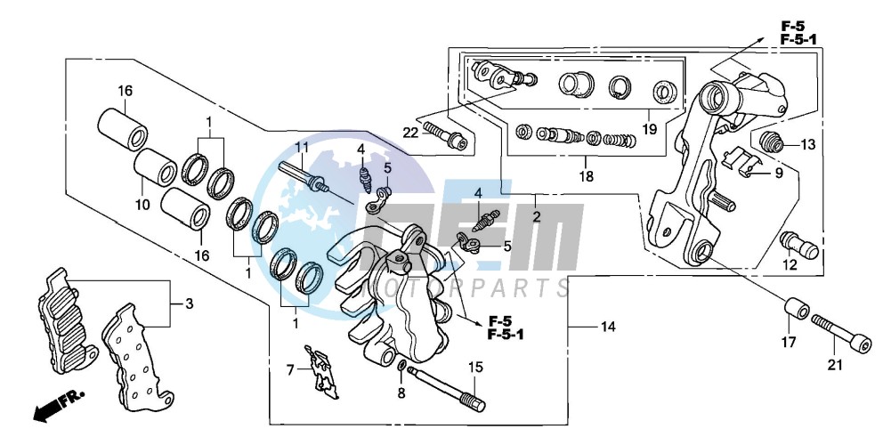 L. FRONT BRAKE CALIPER