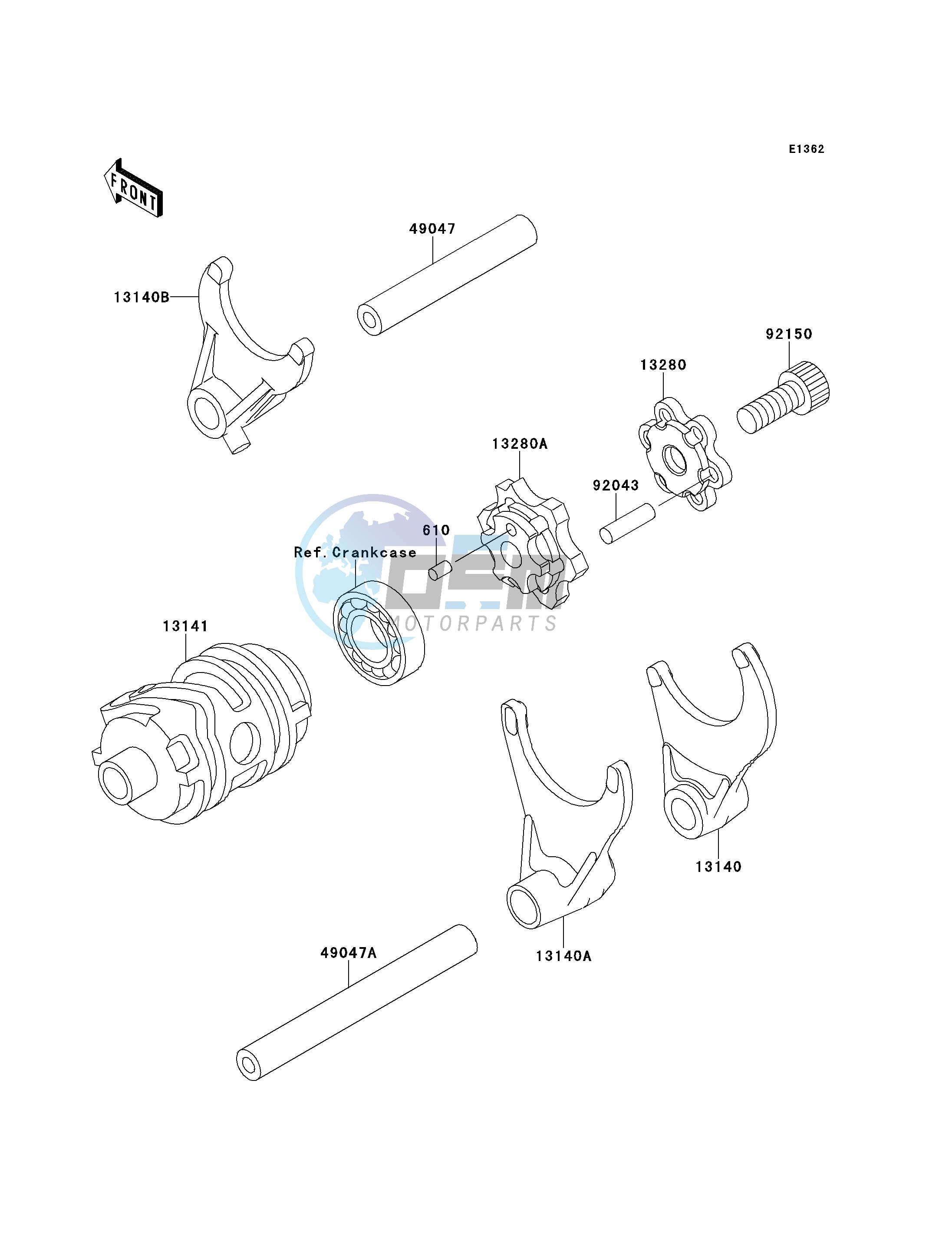 GEAR CHANGE DRUM_SHIFT FORK-- S- -