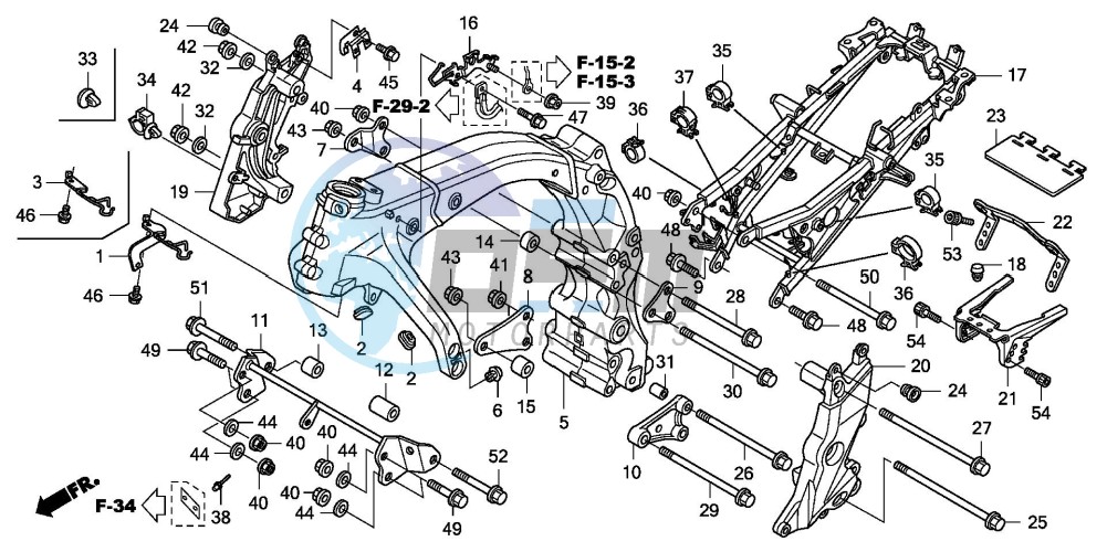 FRAME BODY (CBF600S8/SA8/N8/NA8)