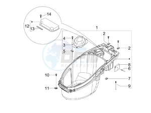 Stalker 50 Naked (UK) UK drawing Helmet box - Undersaddle