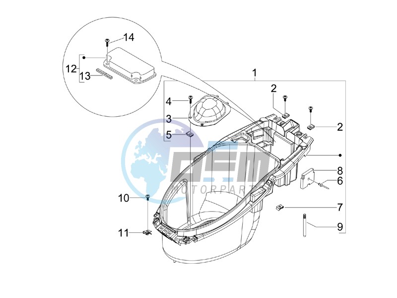 Helmet box - Undersaddle