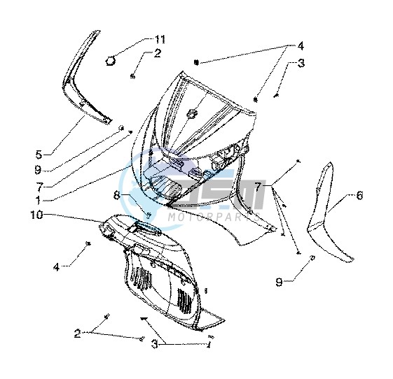 Shield - wheel compartment