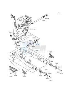 Z800 ZR800CDS UF (UK FA) XX (EU ME A(FRICA) drawing Swingarm