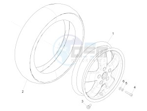 GTS 125 4T E4 ABS (EMEA) EU, GB) drawing Front wheel