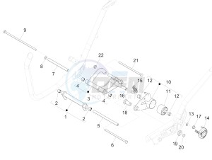 X Evo 125 Euro 3 (UK) drawing Swinging arm