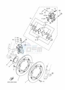 TRACER 900 MTT850 (B5CF) drawing FRONT BRAKE CALIPER