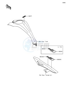 Z1000 ABS ZR1000GEF FR GB XX (EU ME A(FRICA) drawing Labels