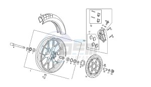 MULHACEN - CAFE' - NIETO - 660 CC EU2 - EU3 - NIETO EU3 drawing FRONT WHEEL MY07-08