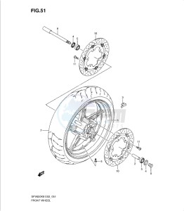 SFV650/A drawing FRONT WHEEL (SFV650 K9 - L4)