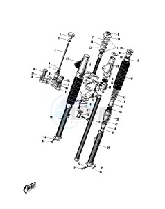 W1 W2 TT SS [COMMANDER) (TT-SS ) 650 [COMMANDER) drawing FRONT FORK -- W1SS_W2SS_W2TT- - -- F_NO.6869-- -