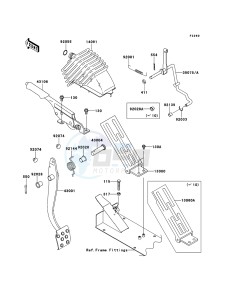 MULE 4010 DIESEL 4x4 KAF950FBF EU drawing Brake Pedal