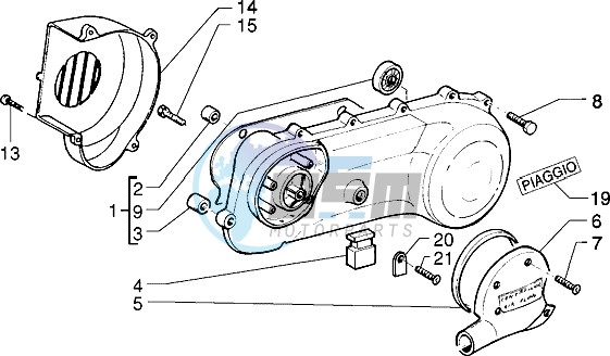 Clutch cover-scrool cover