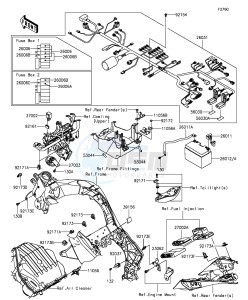 Z1000SX ZX1000LGF FR GB XX (EU ME A(FRICA) drawing Chassis Electrical Equipment