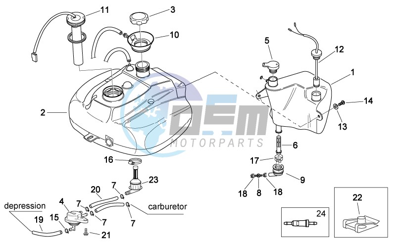 Oil and fuel tank