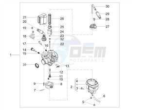 RS 50 RS4 50 2T E4 (APAC, EMEA) drawing Carburettor  Parts