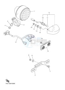 XVS950CU XVS950R ABS XV950 R-SPEC (2DXL) drawing TAILLIGHT