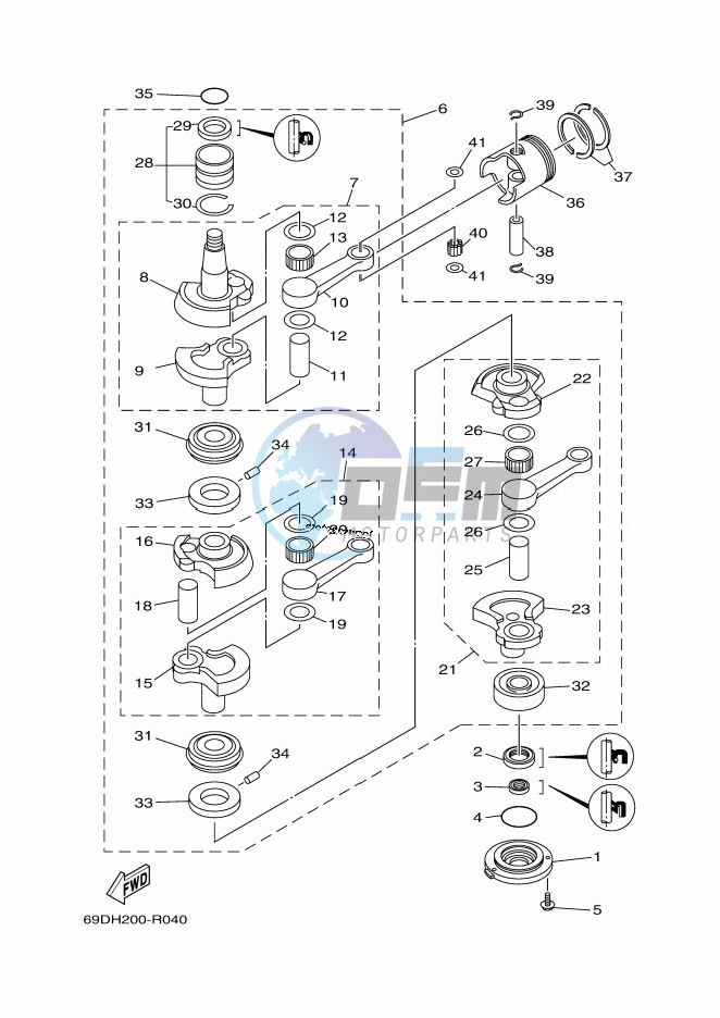 CRANKSHAFT--PISTON